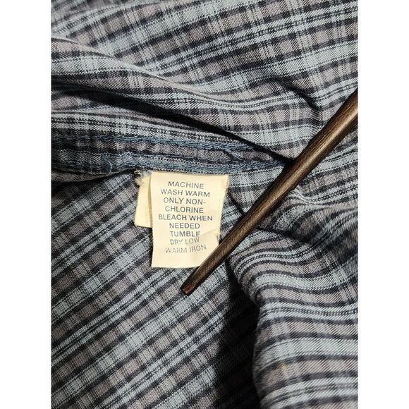 Gap XXL Button Down Blue Men's Long Sleeve Shirt - Picture 7 of 9